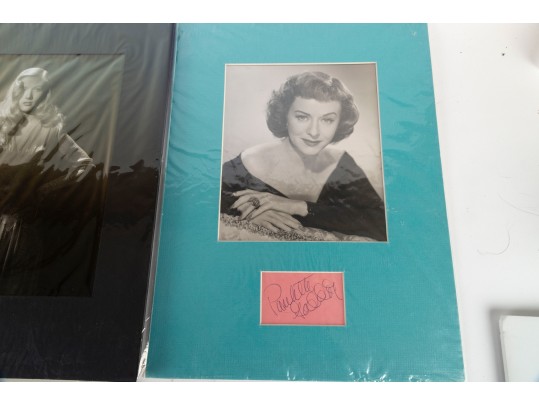 Photographs With Autographs Incl. Marilyn Monroe, Ursula Thiess, Ava Gardner, And More