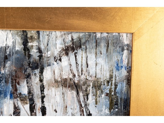 Small Oil On Board Woodlands Painting -- Unsigned