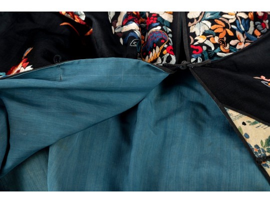 Antique Chinese Embroidered Silk Robe