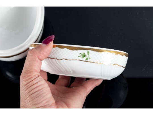 Hungarian Hollohaza Porcelain Egg Trinket Box