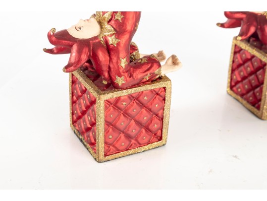 Trio Of Handstanding Acrobat Figurines