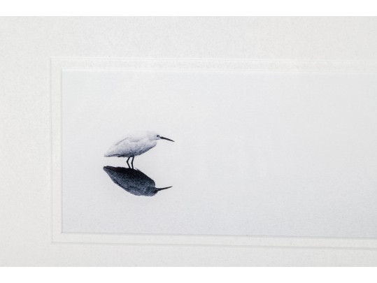 K. Kelly Pencil-Signed Print Of A Snowy Egret