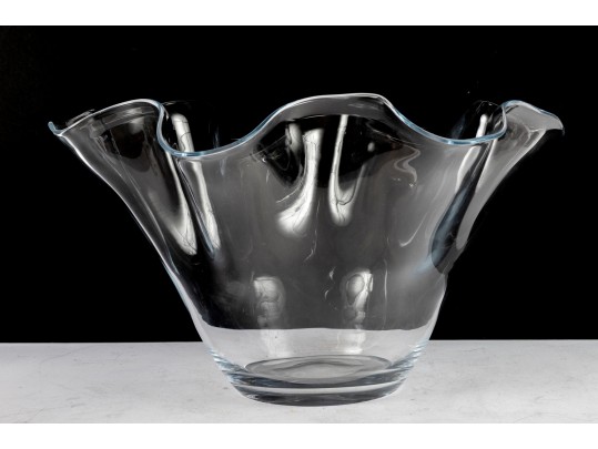 Clear Glass Handkerchief Bowl