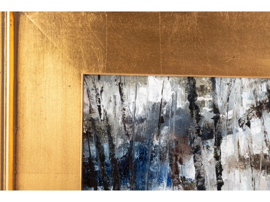 Small Oil On Board Woodlands Painting -- Unsigned