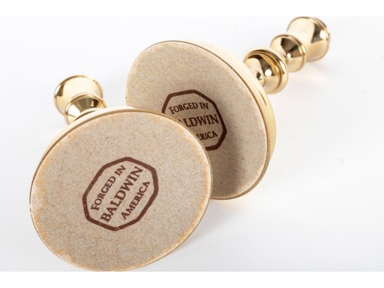 Baldwin Forged Brass Baluster Candlestick Holders