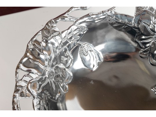 Arthur Court Aluminum “Magnolia” Decorative Bowl