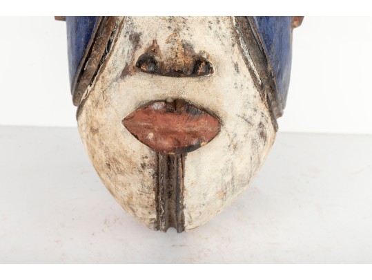 Hand Carved And Painted Tribal African Wood Mask