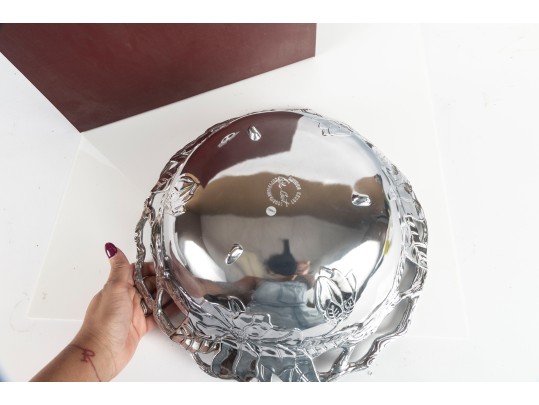 Arthur Court Aluminum “Magnolia” Decorative Bowl