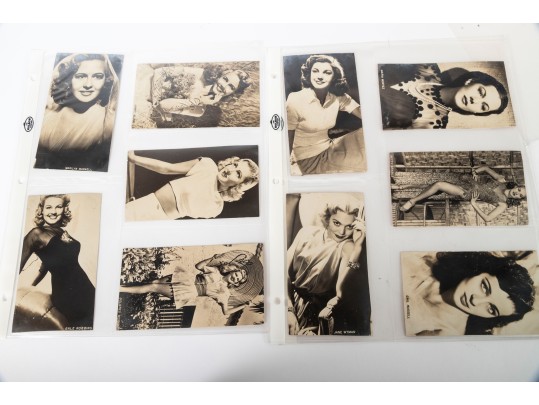Collection Of Vintage Photographic Cards Of Actresses