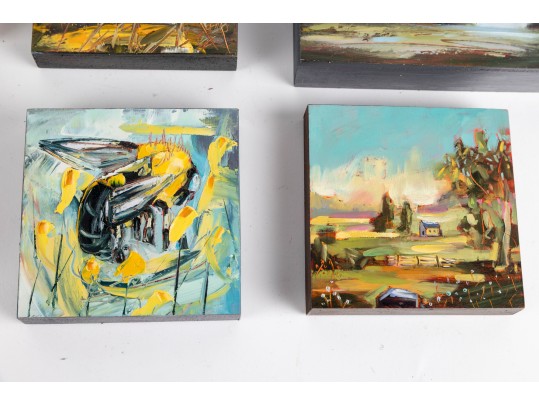 Leitner Studios Miniature Oil On Board Paintings