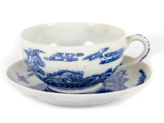 Blue And White Porcelain Teacup And Saucer