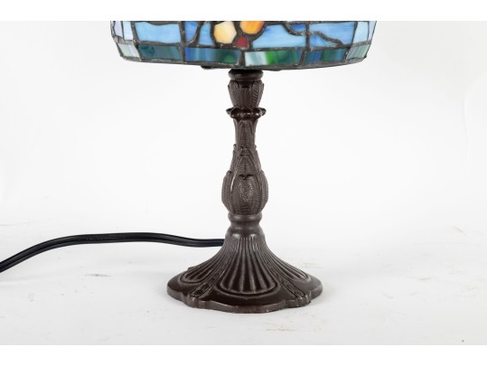 Small Stained Glass Tiffany-Style Table Lamp