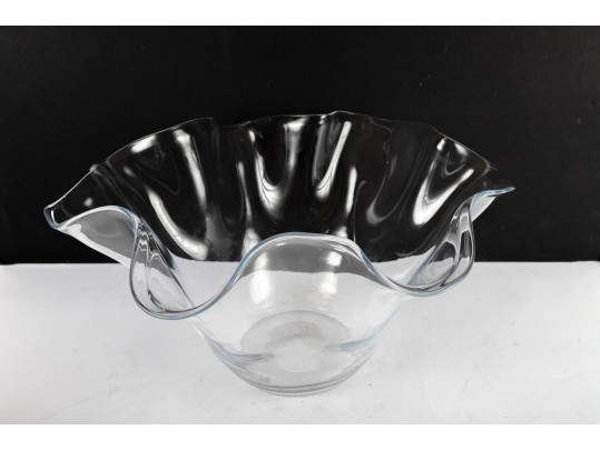 Clear Glass Handkerchief Bowl