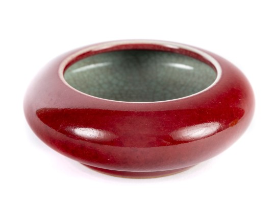 Chinese Sang De Bouef Glazed Porcelain Coupe