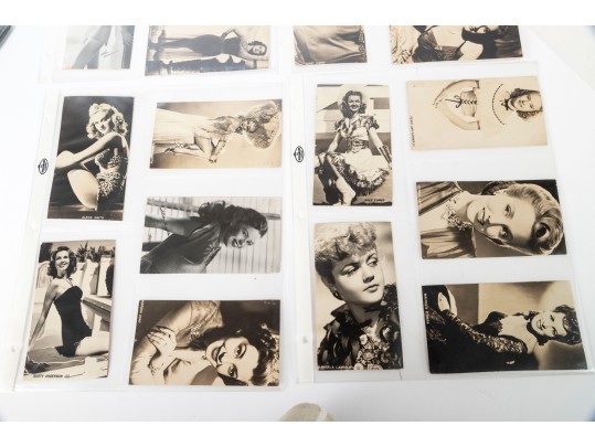Collection Of Vintage Photographic Cards Of Actresses