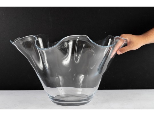 Clear Glass Handkerchief Bowl