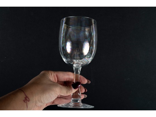 Fostoria Firelight Iridescent Wine Glasses.