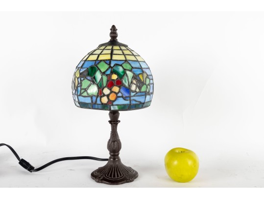 Small Stained Glass Tiffany-Style Table Lamp