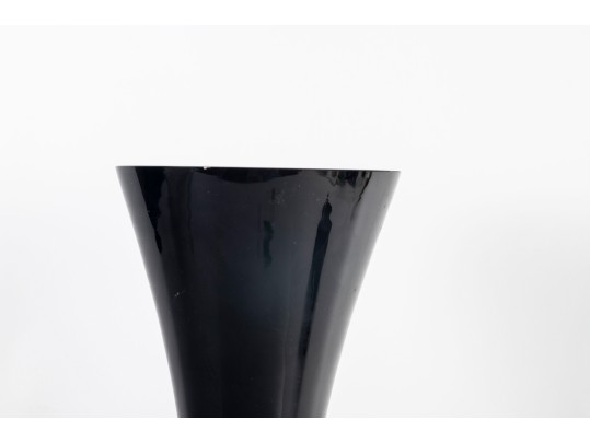 Tapered Smokey Art Glass Vase