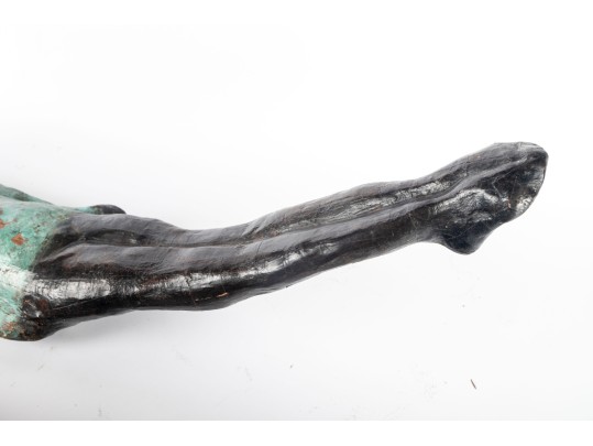 Duo Of Painted Swimmer Figures