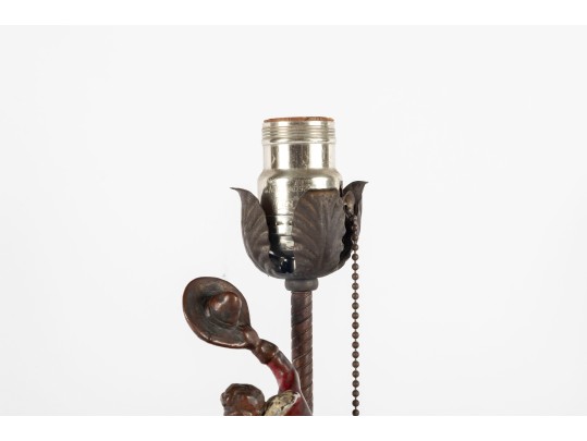 Vintage Cowboy On Bucking Bronco Table Lamp