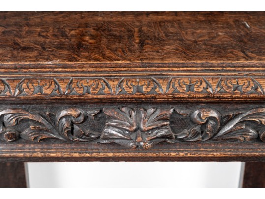 Antique English Renaissance Revival Mirror Hall Tree