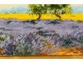 Oil On Canvas Lavender Landscape -- Unsigned