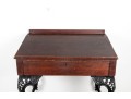 Antique Wood And Cast Iron School Desk
