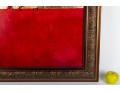 Framed Cardinal Pair Oil On Canvas Painting