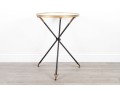 Chic Three Arrow Glass Top Accent Table