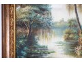 Signed K. Hillman Oil On Canvas, Tropical Landcape
