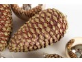 Festive Collection Of Large Gilt And Pinecone Ornaments