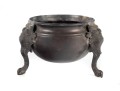Vintage Chinese Bronze Incense Burner With Elephant-Form Feet