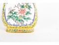 Chinese Cantonese Enameled Brass Vase