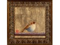 Oil On Board & Gold Leaf Signed Finch Painting