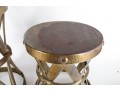 Brass Drum Side Tables
