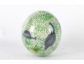 Decoupage Ostrich Egg With Guinea Fowl Motif