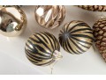 Festive Collection Of Large Gilt And Pinecone Ornaments