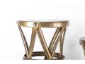 Brass Drum Side Tables
