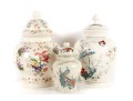 Trio Of Compatible Lidded Baluster Ginger Jars