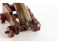 Vintage Brass And Wood Cannon Model