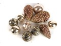 Festive Collection Of Large Gilt And Pinecone Ornaments