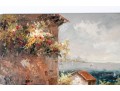 Oil On Canvas Tuscan Village Painting — Signed