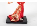 Japanese Geisha Doll In Red Kimono