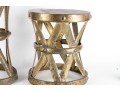Brass Drum Side Tables