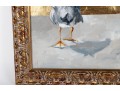 Gilt/Oil On Board Seagull Painting — Signed
