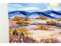 Colorful Desert Wildflowers Palette Knife Oil Painting