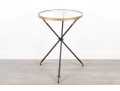 Chic Three Arrow Glass Top Accent Table