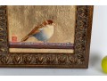 Oil On Board & Gold Leaf Signed Finch Painting