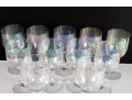 Fostoria Firelight Iridescent Wine Glasses.